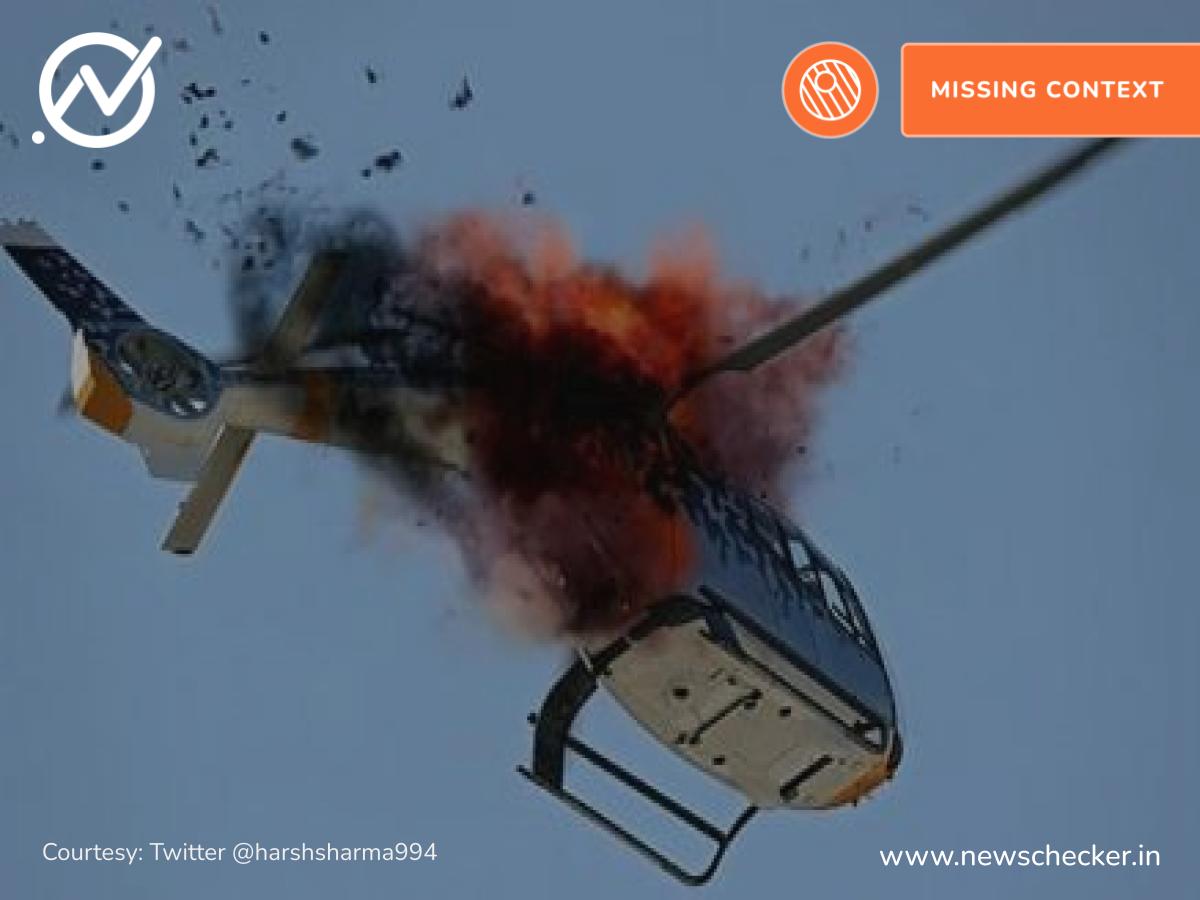 Kedarnath Helicopter Crash No This Image Does Not Show Uttarakhand