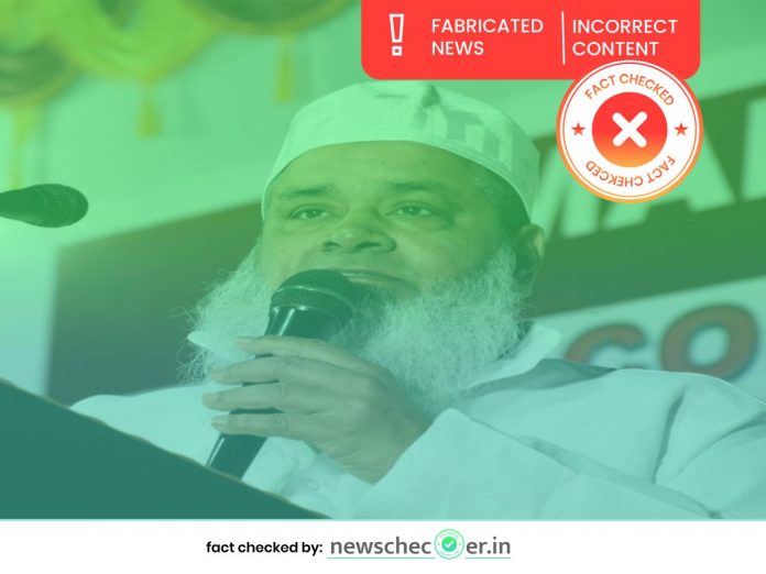 Maulana Badruddin Ajmal 2019 video shared on social media with baseless claim