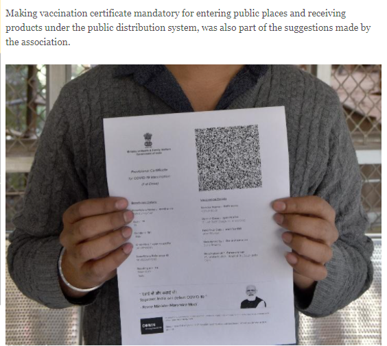 (PM modi ADVT on vaccination certificate)