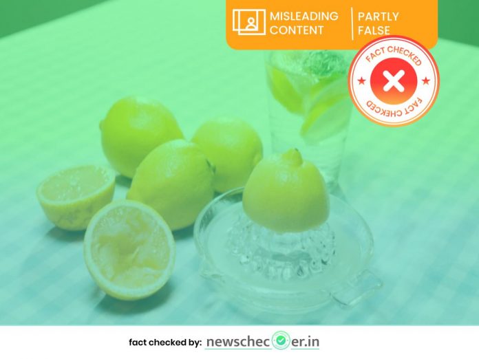 Lemon juice drops corona virus