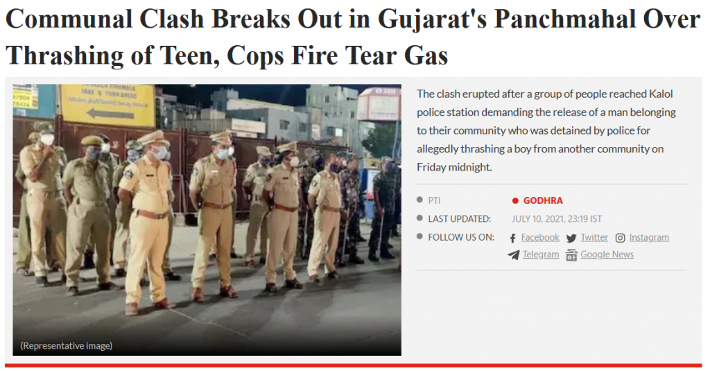 communal clash breaks out in Gujarat panchmahal over cow slaughter