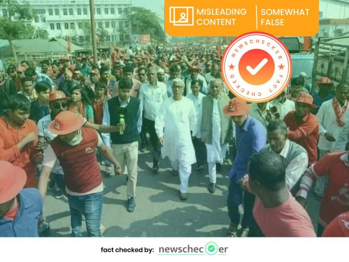 Old image of Manik Sarkar shared with wrong claim
