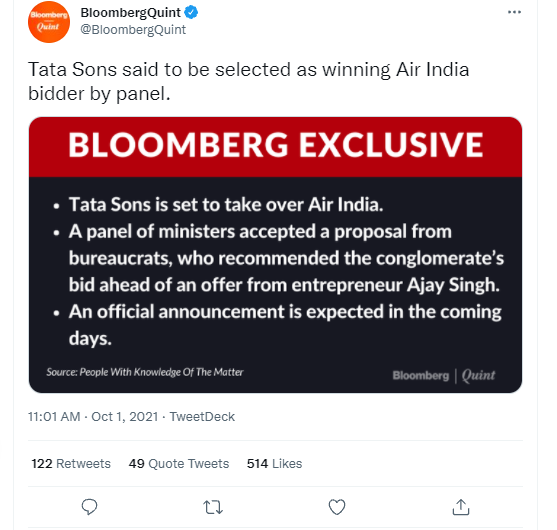 Air India কে সর্বোচ্চ দামে কিনেছে Tata Sons image 1