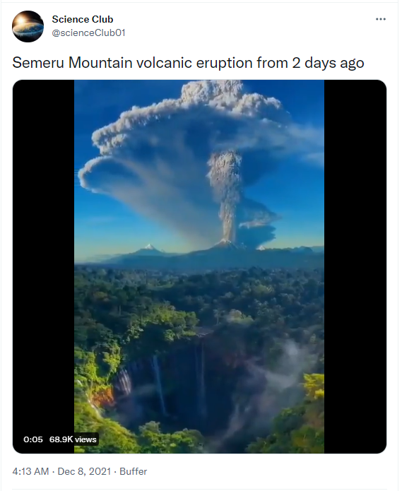 Old Volcanic Eruption In Chile Goes Viral As Recent Indonesian Eruption