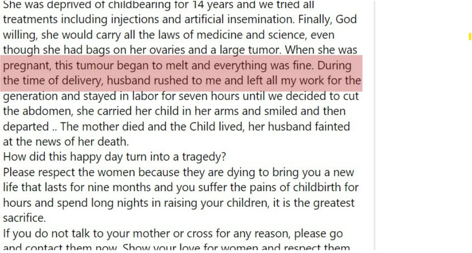 Mother’s Death During Childbirth