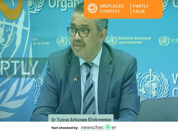 dr tedros on countries using booster doses to kill children
