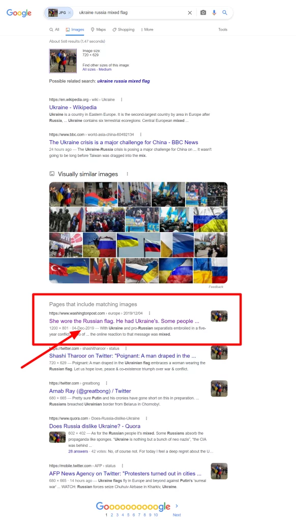कांग्रेस सांसद शशि थरूर द्वारा सोशल मीडिया पर एक तस्वीर शेयर कर Russia-Ukraine Conflict के बीच यूक्रेनियन झंडे में लिपटे युवक द्वारा रूसी झंडे में लिपटी युवती के आलंगन का दावा किया गया.
