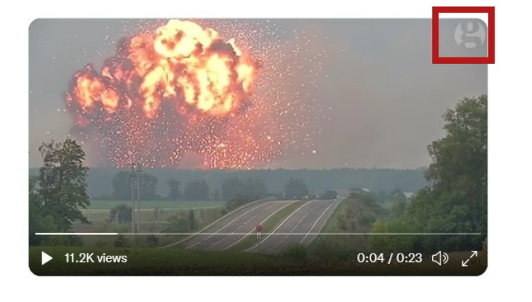 video showing massive explosion in Ukraine is from 2017.
