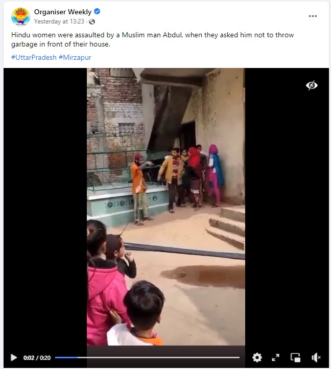 No, This Video Does Not Show ‘Muslim Man Attacking Hindu Women'