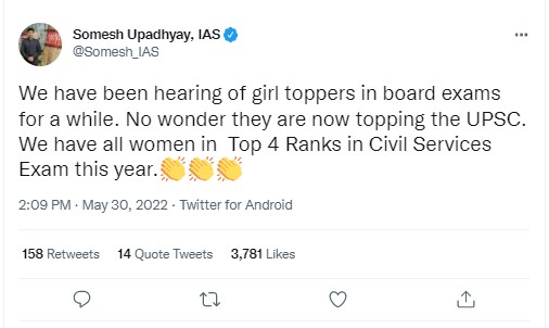 Female Candidates Secured Top 4 Ranks In UPSC 2021? No Viral Claim Is Misleading 
