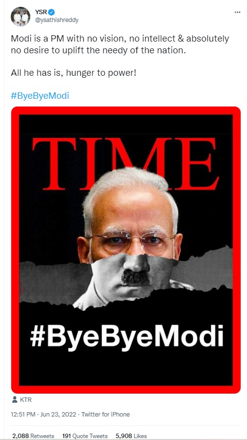 TIME Magazine Cover Showing PM Modi With Hitler Moustache Is Fake 