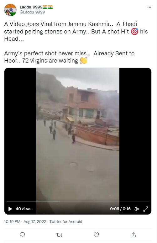 No, Viral Video Does Not Show Stone Pelter Being Shot By Army In Jammu & Kashmir 