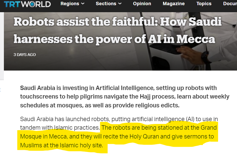 Robots will recite Quran