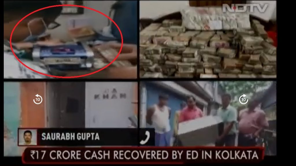 Viral video of ED raids on Kolkata businessman’s house falsely claimed to be “raid on AAP leader’s house in Surat”.