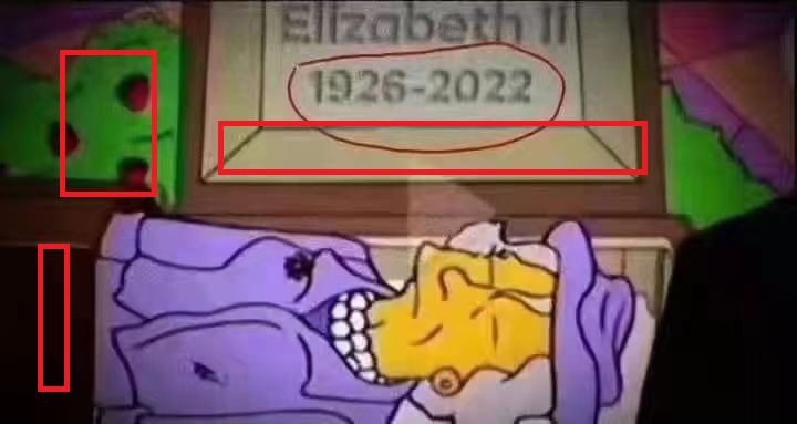 Viral posts claiming that ‘The Simpsons’ predicted Queen Elizabeth II’s year of death were found to be false as the cartoon did not have any episode depicting the monarch’s death and that the image is an altered one.