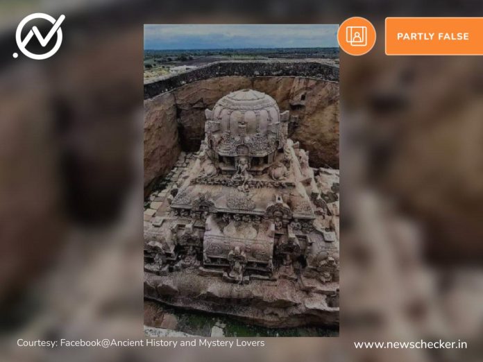 The viral image was found to be of Vettuvan Koil, a Tamil Nadu temple carved out of a single rock, and it is said to be around 1,300 years old.