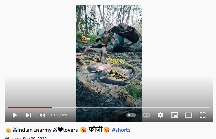 Viral short video of soldier catching a snake is not of Indian Army, but of a training related to Indonesian military.