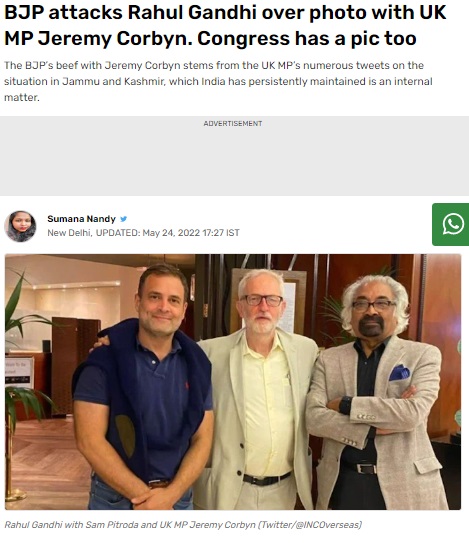 A 2022 photo of Rahul Gandhi with Jeremy Corbyn went viral with the claim that he met the producer of the controversial BBC documentary on PM Narendra Modi.