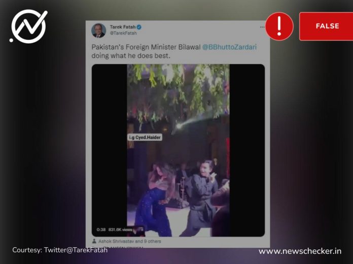 Video of Pakistani Instagrammer’s dance with actor falsely claimed to be of Pakistan foreign minister Bilawal Bhutto Zardari dancing to ‘Besharam Rang’.