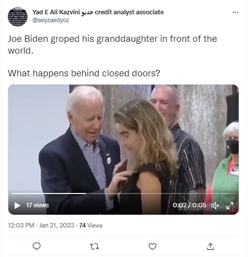 Joe Biden Groped His Granddaughter? No, Viral Footage Shared Out Of Context