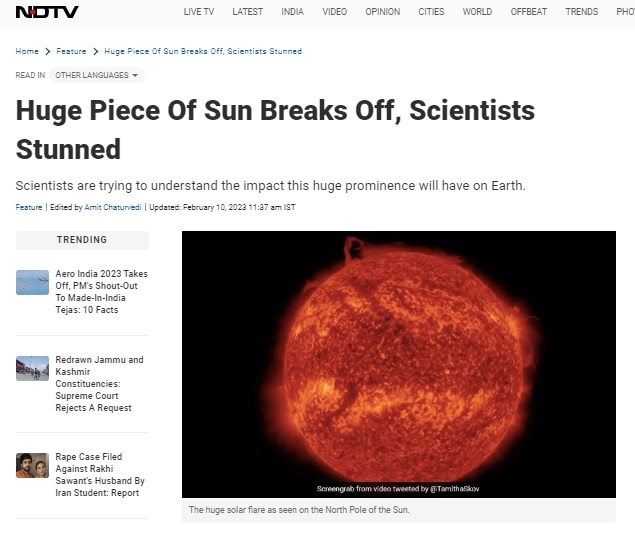 Did A Chunk Of The Sun Break Off? Here’s What Really Happened Newschecker
