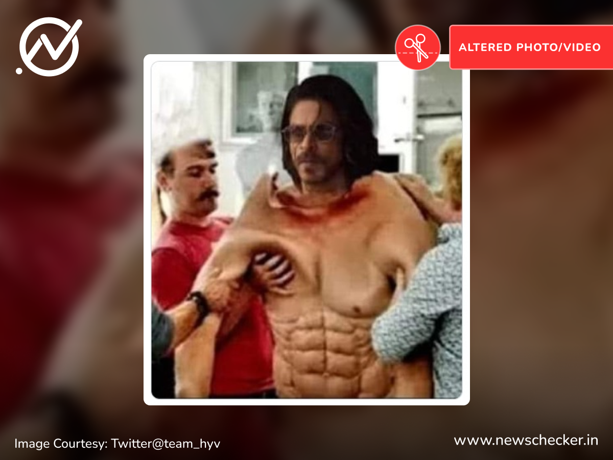 Did SRK wear body suit to fake a toned body in Pathaan? Viral image is fake