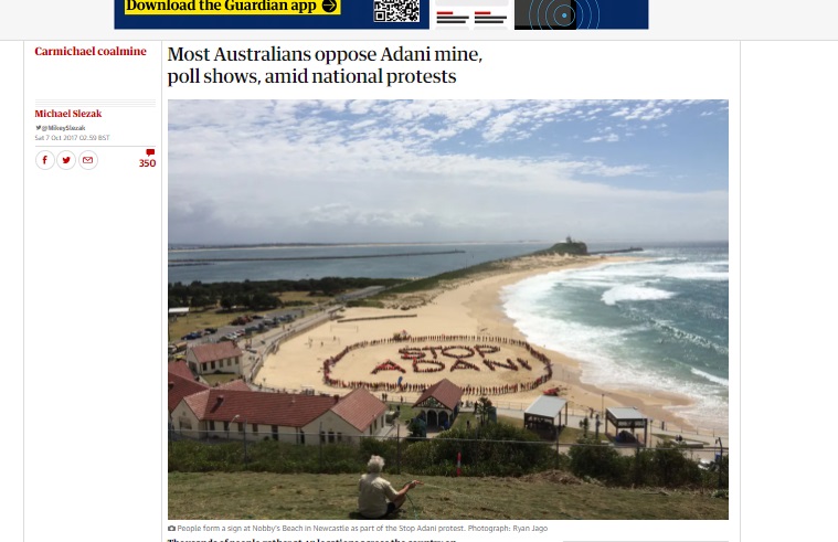An old photo of a protest against Adani’s coal-mine project in Australia is being falsely shared as a recent stir amid the Adani stocks rout.