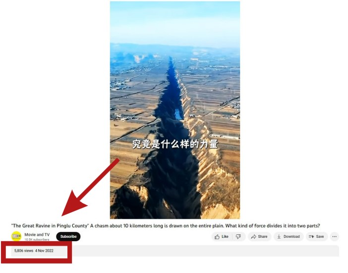 Old Video From China Showing Fissures On Earth's Surface Falsely Connected To Turkiye Earthquake
