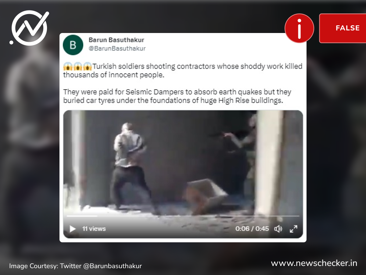 Fact Check 2013 Syrian Massacre Falsely Shared As Footage Of Turkish Soldiers Executing Contractors For Shoddy Work