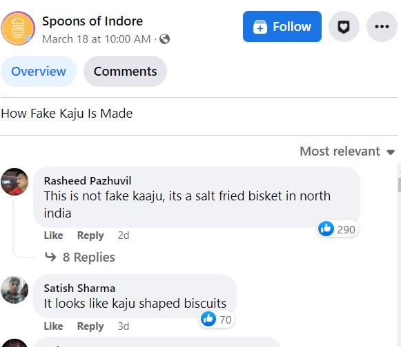 Comments in Spoons of Indore's Post