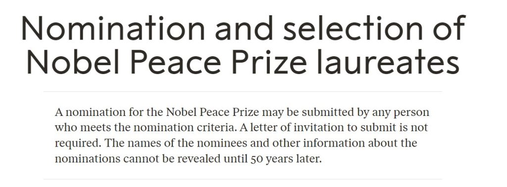 Screengrab from Nobel Prize website