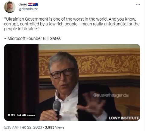 Viral video of Bill Gates terming the Ukraine government as one of the worst was shared after removing the word “pre-war” from the beginning of his quote, making it seem like he was talking about the current government.