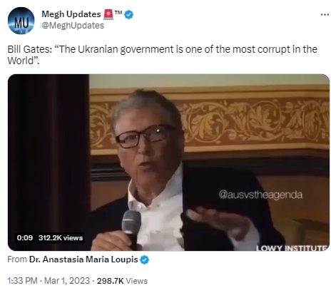 Viral video of Bill Gates terming the Ukraine government as one of the worst was shared after removing the word “pre-war” from the beginning of his quote, making it seem like he was talking about the current government.
