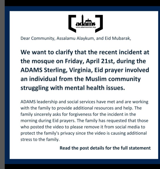 Clarification issued by the Mosque