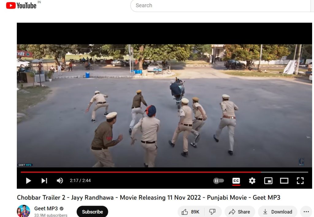 From the trailer of Chobbar 