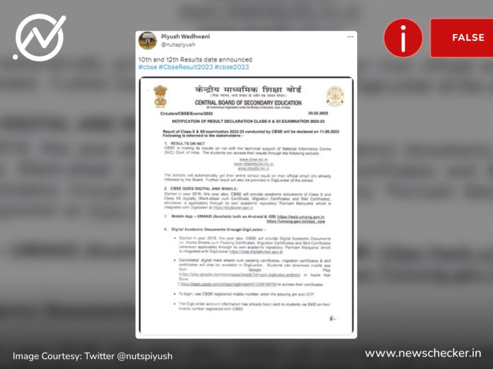 Viral circular is fake, says CBSE, adding that it never releases the dates in advance.