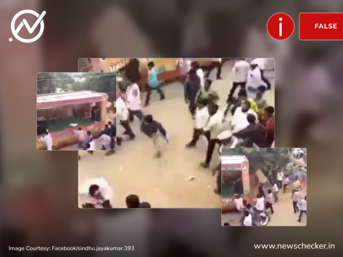 A video of a clash during a bypoll in Telangana in 2022 falsely linked to upcoming Karnataka Assembly elections.