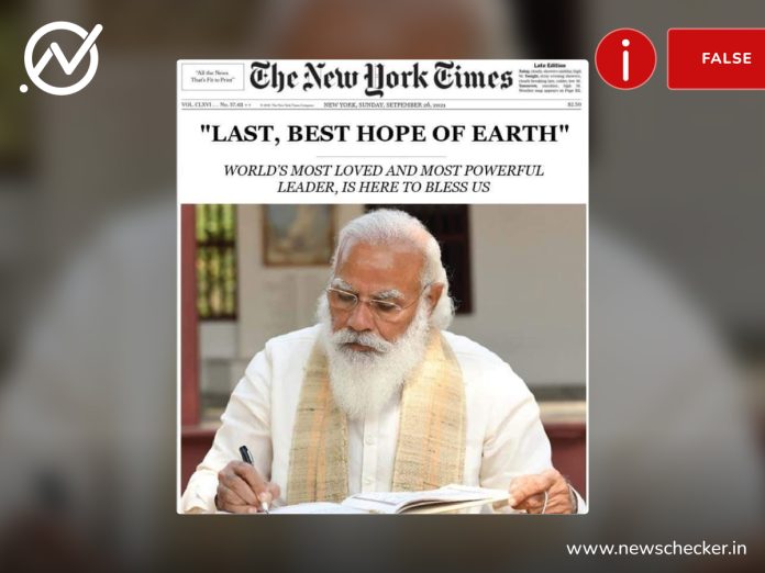 PM Narendra Modi NYT
