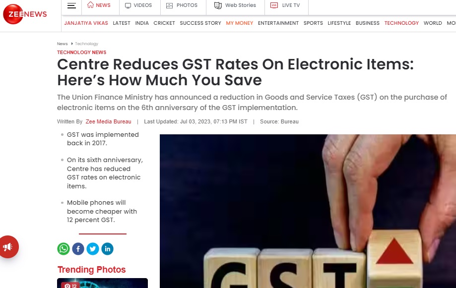 Viral graphic comparing pre-GST and post-GST rates of certain goods has been misinterpreted.