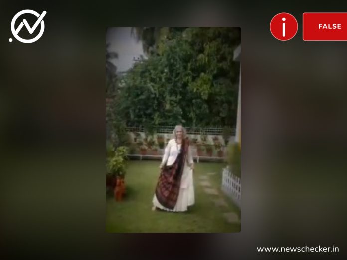 Viral video of a senior citizen dancing to an old Bollywood song has been misattributed to actor Waheeda Rehman.