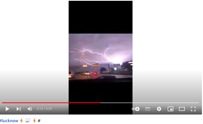 Viral video of a lightning strike claimed to be in Lucknow was found to be from Austin, Texas, in the US.
