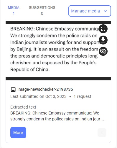 Satire Post Claiming That China Has Issued Statement Condemning Raids On Newsclick Staff Viral As Real 