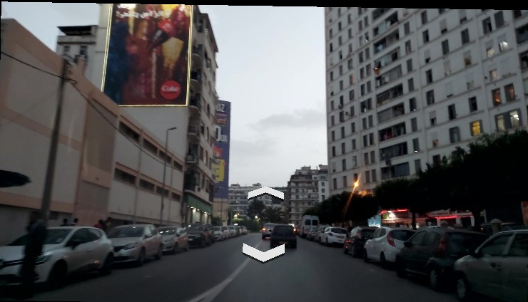 Building with bill board in google street view