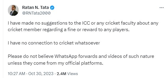 Fact Check: अफगाणिस्तानचा क्रिकेटर राशिद खानला रतन टाटा 10 कोटी देणार का? व्हायरल दावा खोटा आहे