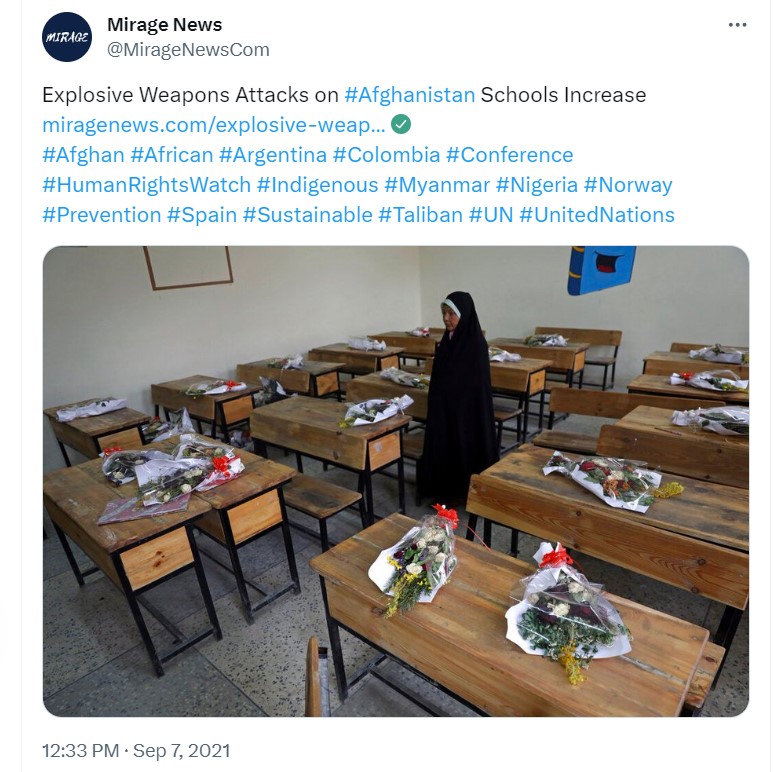 Tweet by Mirage News 