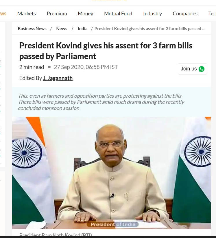 Screen shot of Report by Livemint
