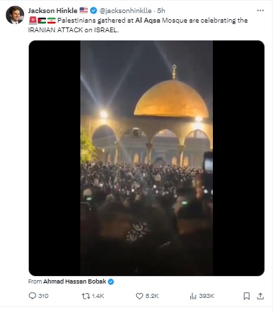 Video Showing Crowds Thronging Al Aqsa Mosque Not Related To Recent Attack On Israel By Iran