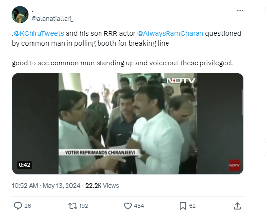 Old Video Of Voter Reprimanding Chiranjeevi For Jumping Queue Revived