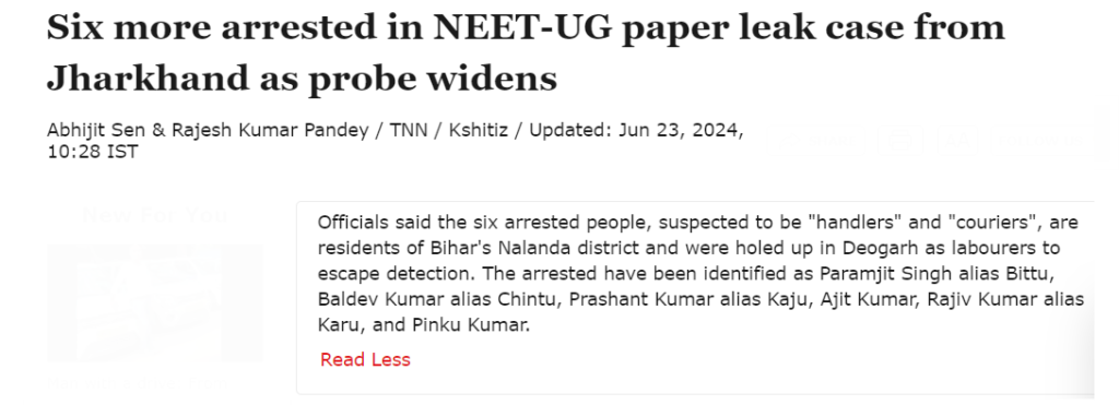 NEET Paper Leak Case