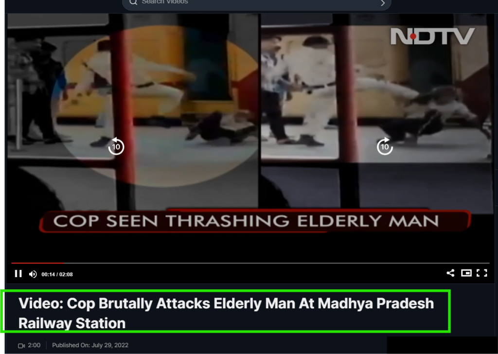 Old Video From Madhya Pradesh Shared As Cop Assaulting Elderly Man In Uttar Pradesh